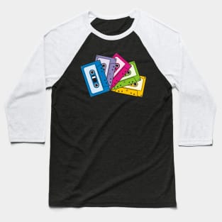 Colorful Audio Tapes Baseball T-Shirt